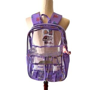 Kids Purple Clear Backpack